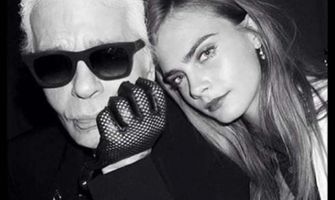 Karl Lagerfeld collaborates with Cara Delevingne 